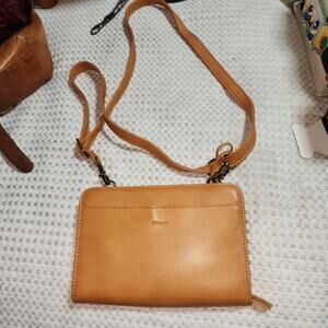 MINOOY BALI LEATHER CROSSBODY WALLET BAG PURSE